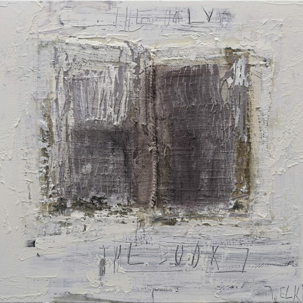 Jaan Elken (1954) RAAMAT, akrüül, kollaaž, lõuend, 2020